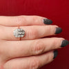Petite Pinstriped Platinum & Gold Diamond Panel Ring