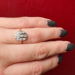 Petite Pinstriped Platinum & Gold Diamond Panel Ring