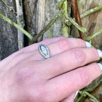 Glittering Diamonds in Platinum "Eye" Band