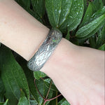 Domed Silver Cuff with Rocker Designs by Bighand