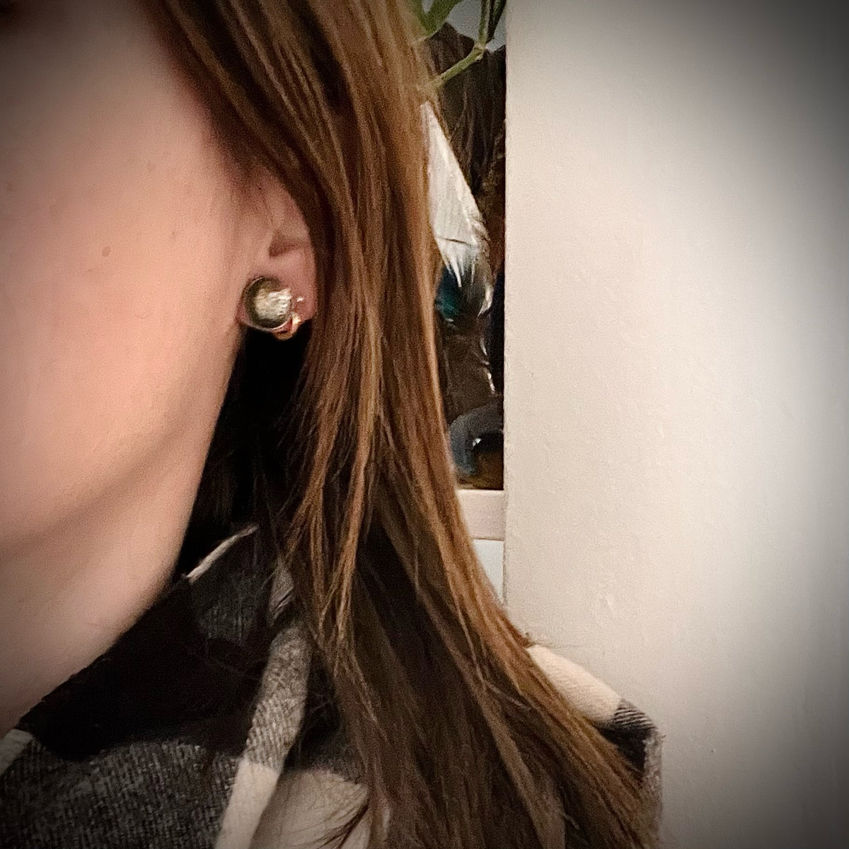 Black Lace Sterling Silver Studs from Allie B.