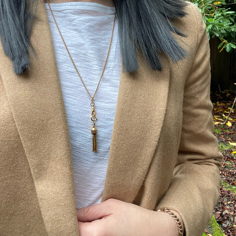 Long Married Chain of Vintage Rose & Yellow Gold