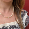 Graduated Pearl Necklace with Diamond Clasp