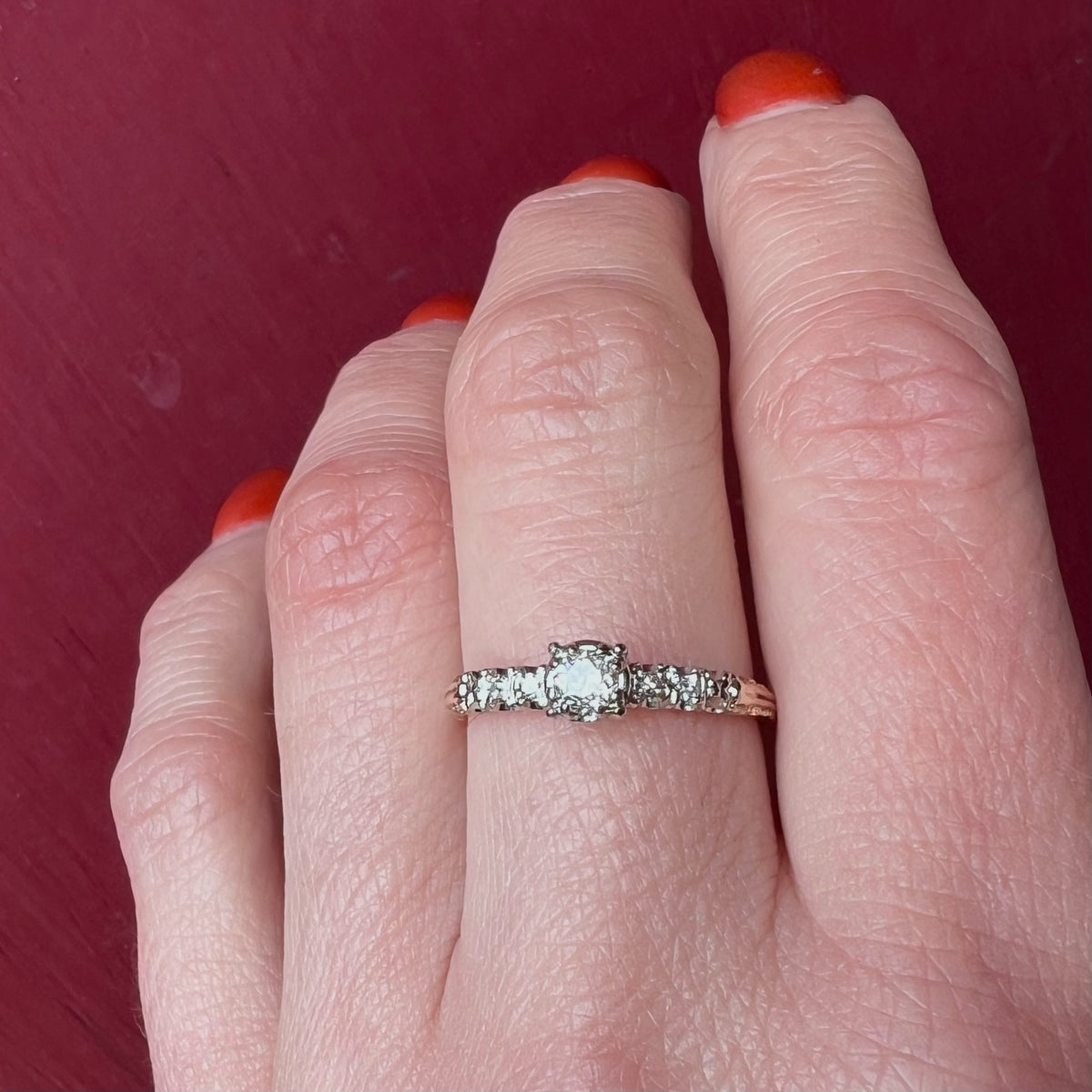 Platinum and Gold OMC Diamond Engagement Ring