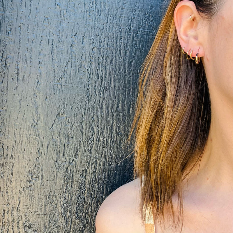 Edwardian Small Gold Filled Hoop Earrings