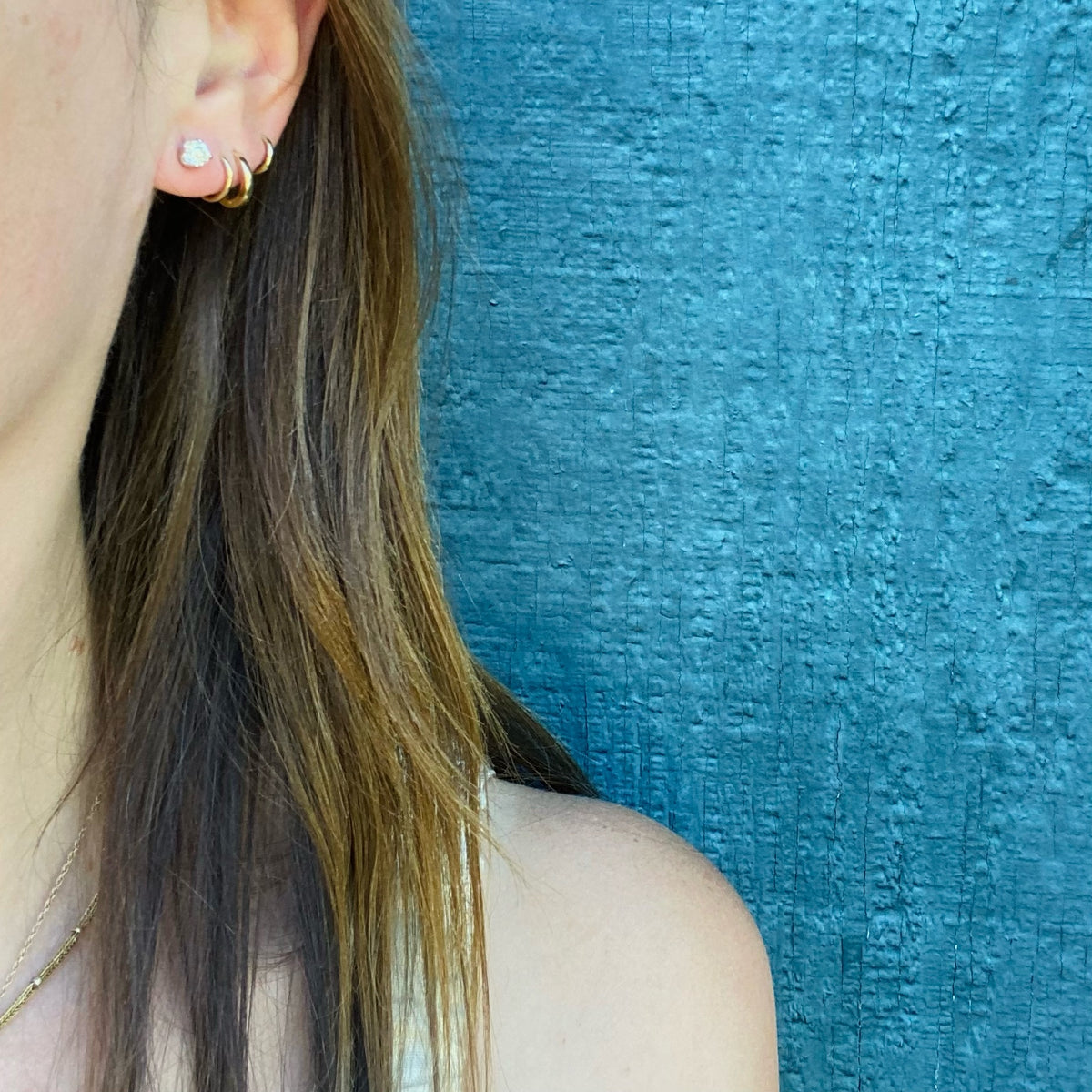 Old European Cut Diamond Stud Earrings