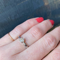 Sparkling Diamond Solitaire Engagement Ring in Platinum by 720