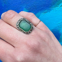 Bright & Fresh Chrysoprase German Deco Ring