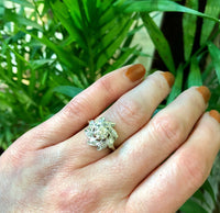 Diamond and White Gold Pinwheel Ring