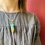 Chubby Little Turquoise Corn Maiden Necklace