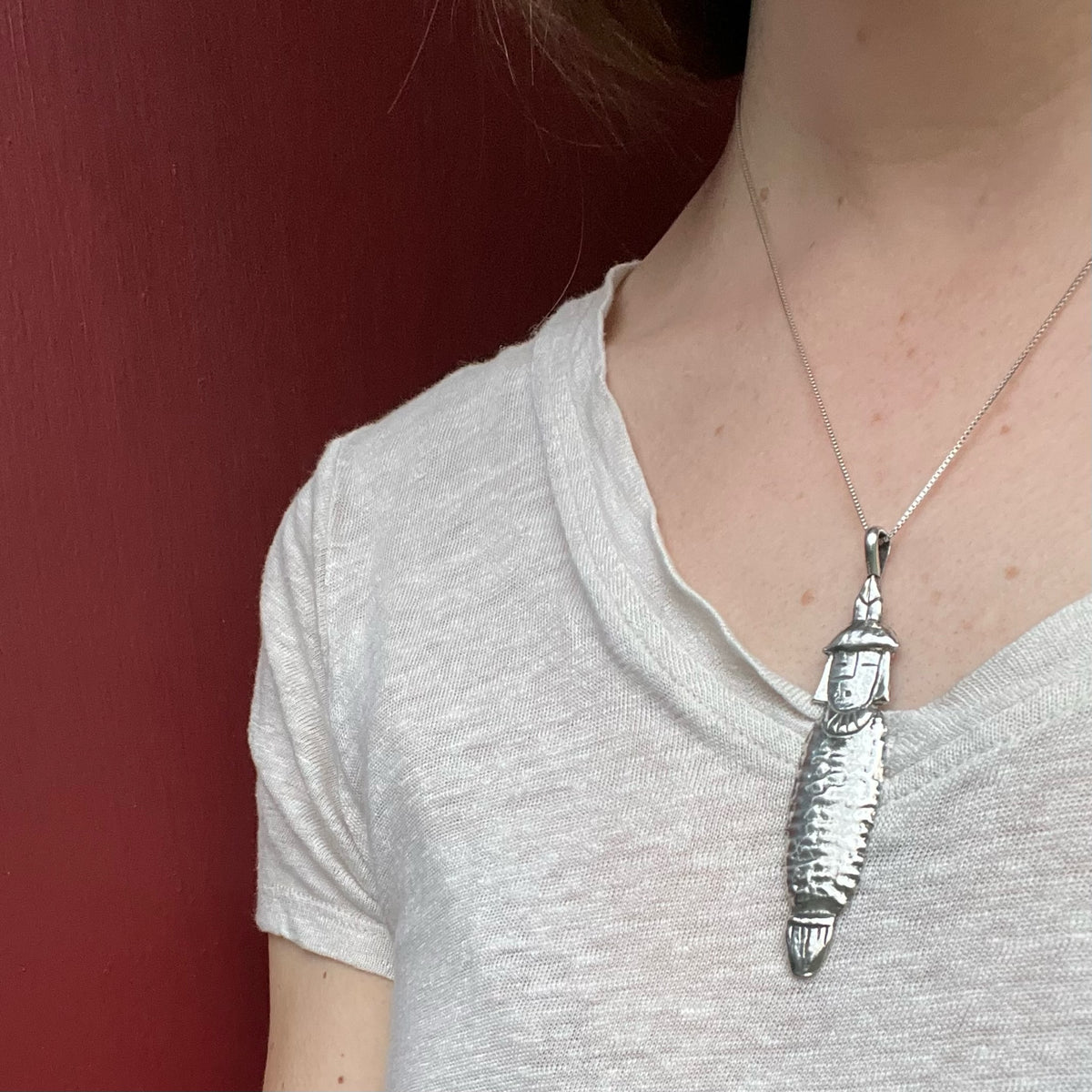Interesting Sterling Silver Kachina Pendant