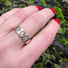 Handsome Old Mine Diamond Band in Rosy Gold