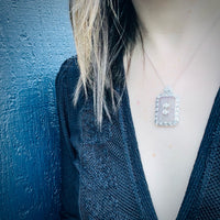 Diamond Encrusted Edwardian Platinum Filigree Pendant