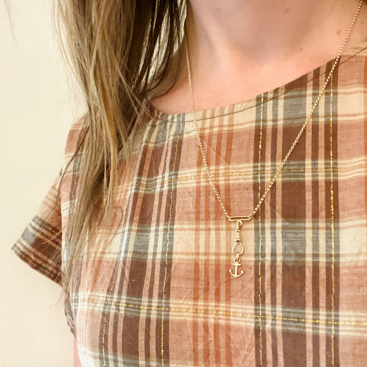 Vintage Gold Nautical Anchor Charm