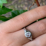 Star Set Rose Cut Diamond Solitaire in Filigree