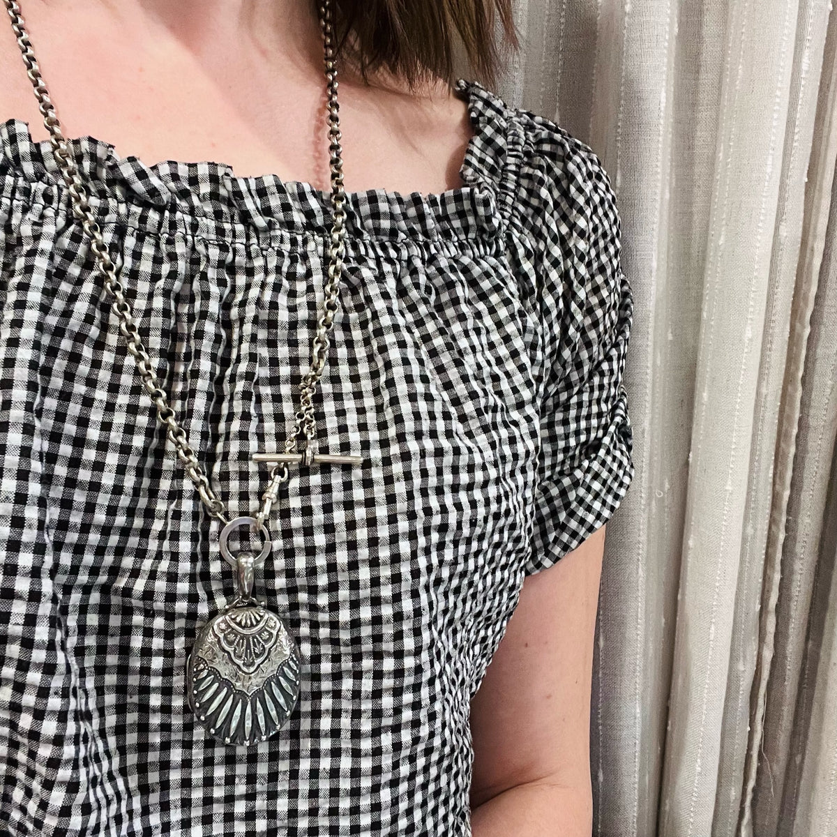 Grand Period Engraved English Silver Locket
