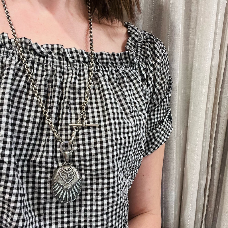 Grand Period Engraved English Silver Locket