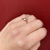 Pear Shaped Rose Cut Diamond Solitaire by GSL