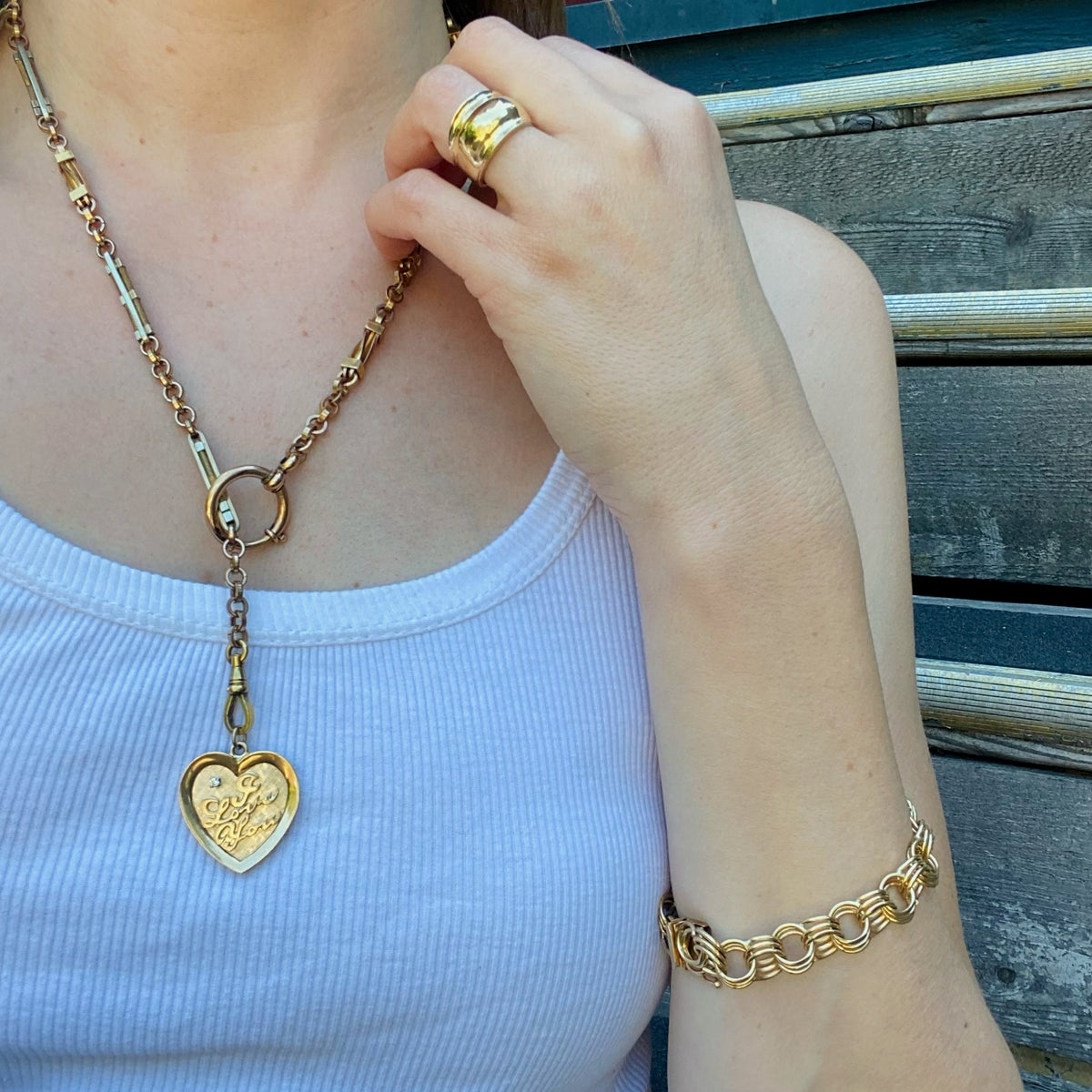 Sassy 1970s Heart Charm with Diamond