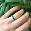Brilliant Green Square Cut Emerald Platinum Eternity Band