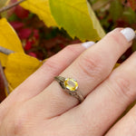 Sunny Yellow Sapphire Art Deco Engagement Ring