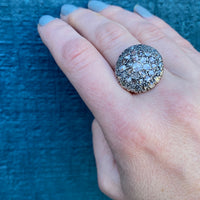 Extra Fabulous Rose Cut Diamond Target Ring