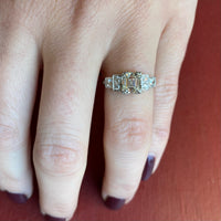 Stunning Step Cut Diamond Platinum Ring