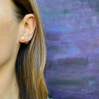 Creamy Vintage Cultured Pearl Stud Earrings