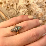 Pavé Rose Cut Diamond and Opal Antique Ring