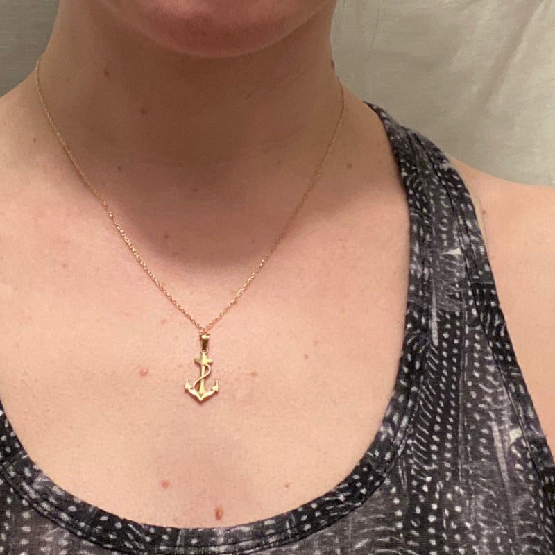 Saucy Little Gold Anchor Charm