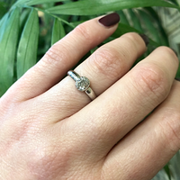 The Chunky Mine Cut Diamond Ring in Platinum by GSL