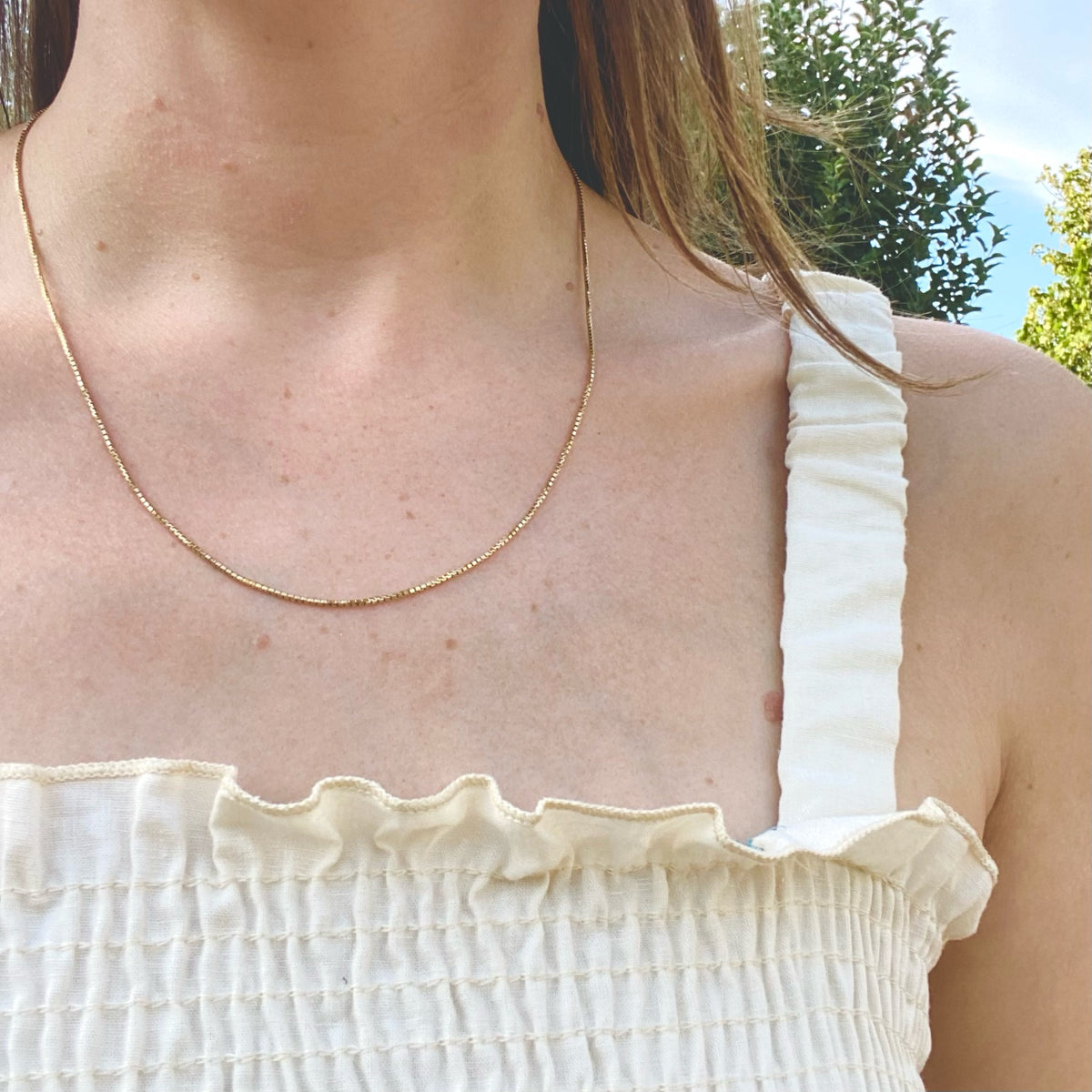 Supple 14k Gold Vintage Box Chain