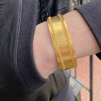 Luxuriously Detailed Pinchbeck Hinged Bangle