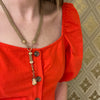 Antique Flat Mesh Chain with Removable Drop