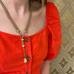 Antique Flat Mesh Chain with Removable Drop