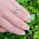Fancy Brown Diamond Halo Ring in 18k & Platinum
