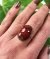 Big Gold Vintage Jasper Ring