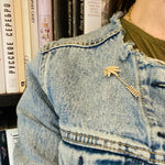 Stylized Agave Plant Silver Brooch by Ruth Ann Begay