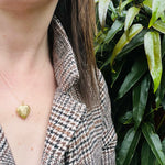 Feathery Engraved 9ct Gold Heart Locket