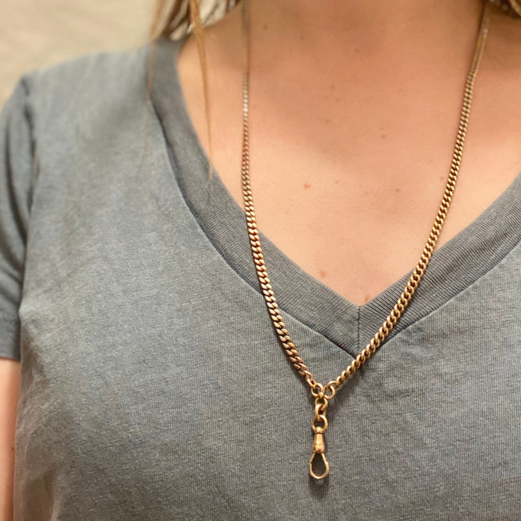 platinum gold rose gold flattened curb chain