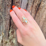 Opulent Victorian Revival Opal Dinner Ring