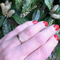 Slim Half Round Gold Wedding Band