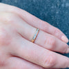Mid Century Diamond Wedding Band in Sleek Gold