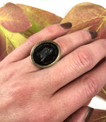 Antique Tassie Intaglio Ring with a Judge Guilty! You call that Guilty?