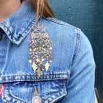 Ethereal Crowned Heart Large Sølje Brooch