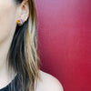 Amethyst Garnet & Citrine Cluster Stud Earrings