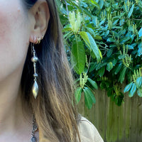 Dramatic Dangle Sterling Silver Bead Earrings