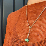 Art Deco Green Pâte de Verre Fob Pendant