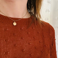 Tiny 10k Gold Pinstriped Edwardian Locket