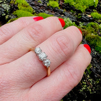 Lovely English Mid Century Diamond Trilogy Ring
